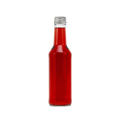 250 ml Geradhals Glasflasche mit PP28 Schraubverschluss