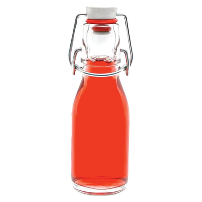 100 ml Bügelverschlussflasche Glas klar mit Bügelverschluss