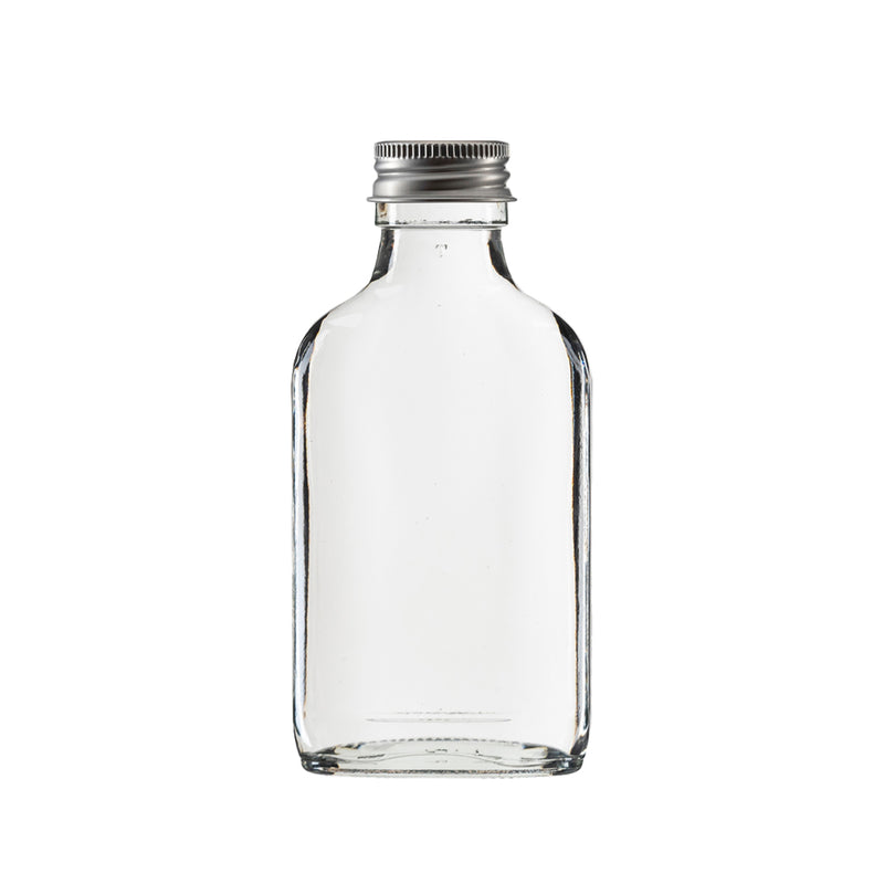 100 ml Taschenflasche aus Glas mit Schraubverschluss