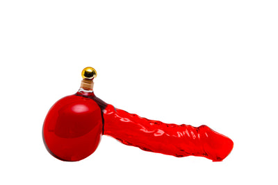 350 ml Dekoflasche Penis mit Korken, klare Glasflasche