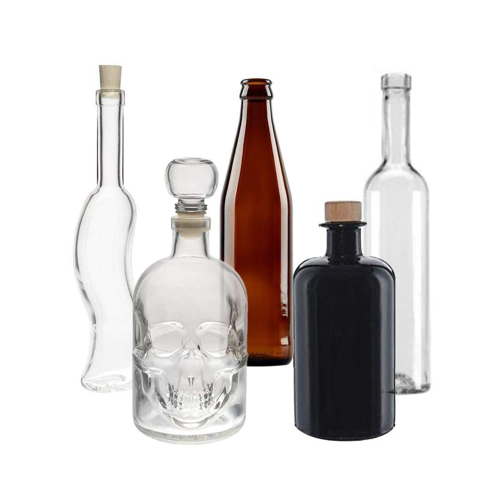 Vasetti Vetro Piccoli Bottigliette Vetro 100 Ml Con Tappi Argentati - Set 50 Pezzi Per Liquori, Bomboniere E Regali Bottigliette Liquore Mignon - 6