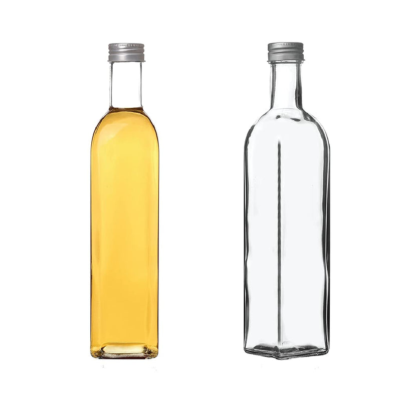 slkfactory 12er Set 250 ml Maraska Glasflaschen mit Schraubverschluss – Leere Flaschen zum Befüllen für Likör, Öl, Essig, Sirup & Saft – inkl. Etiketten & Stift