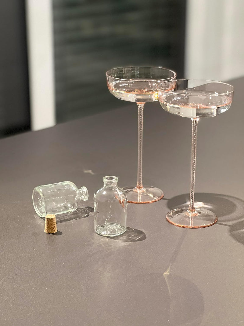 casavetro 35 x 50 ml kleine Glas-Fläschchen mit Kork Deckel Glasflaschen für Hochzeit Geschenke set Gastgeschenke (35 Stück- inkl.alles)