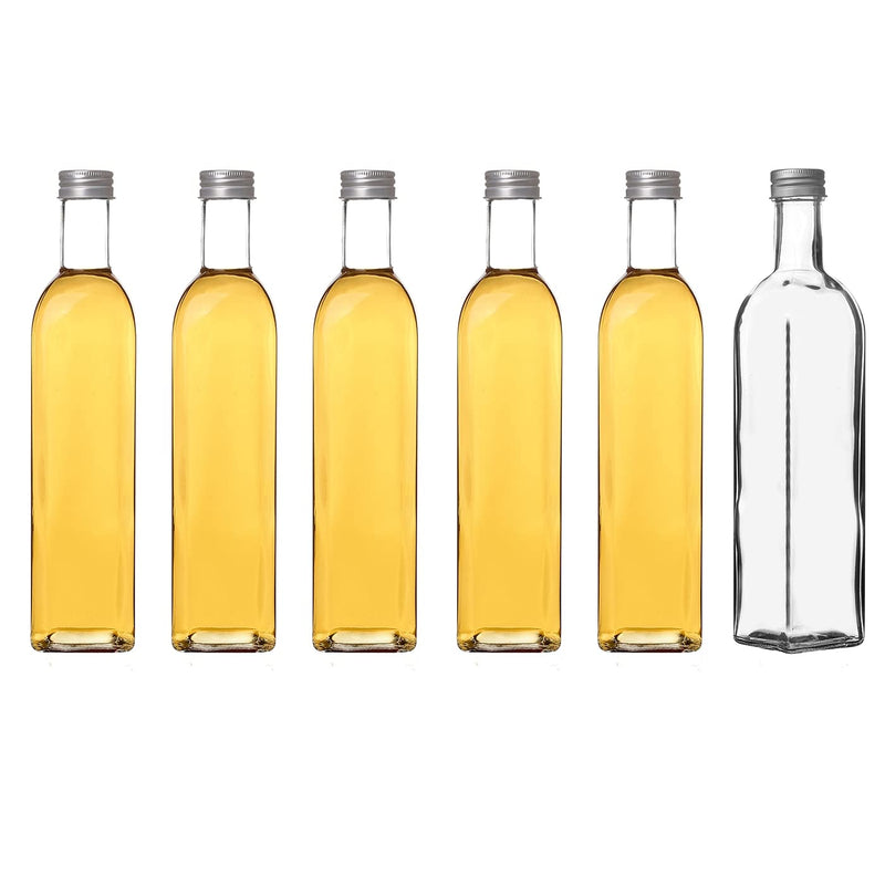 slkfactory 12er Set 250 ml Maraska Glasflaschen mit Schraubverschluss – Leere Flaschen zum Befüllen für Likör, Öl, Essig, Sirup & Saft – inkl. Etiketten & Stift