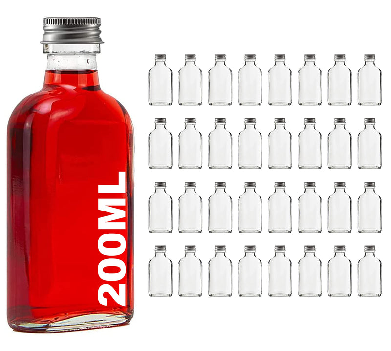 casavetro 32 Glasflaschen 200ml mit Schraubverschluss – Likörflaschen – Glasfactory