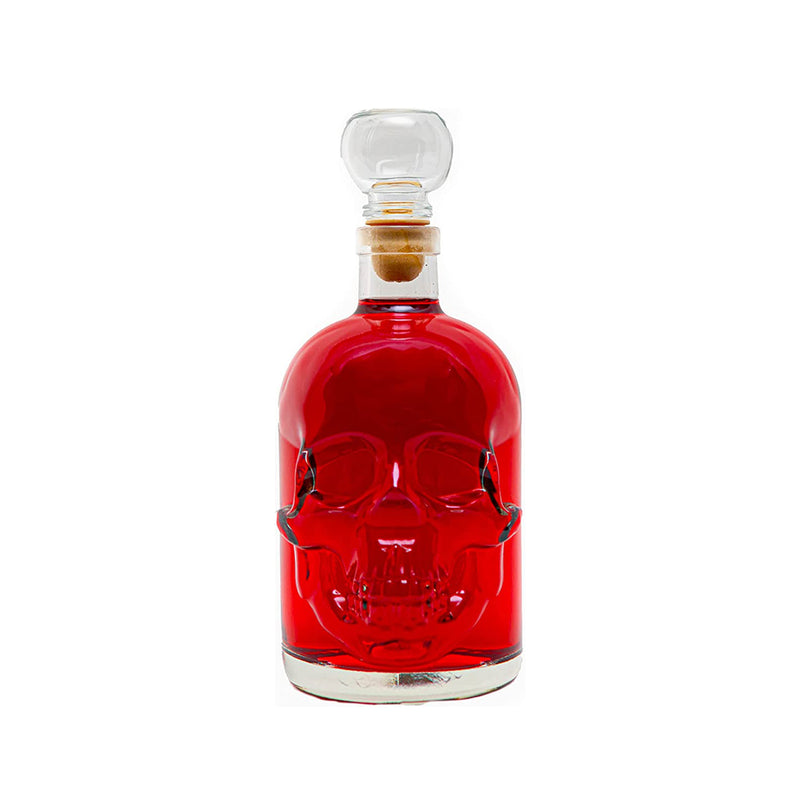 500 ml Piratenflasche "Totenkopfflasche" mit Glaskorken