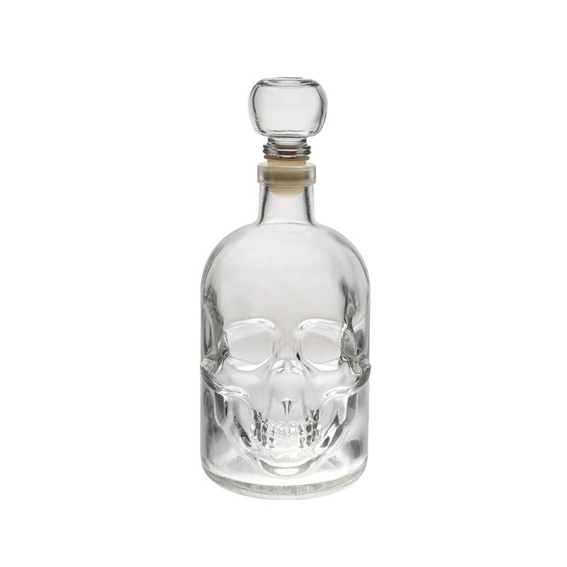 500 ml Piratenflasche "Totenkopfflasche" mit Glaskorken